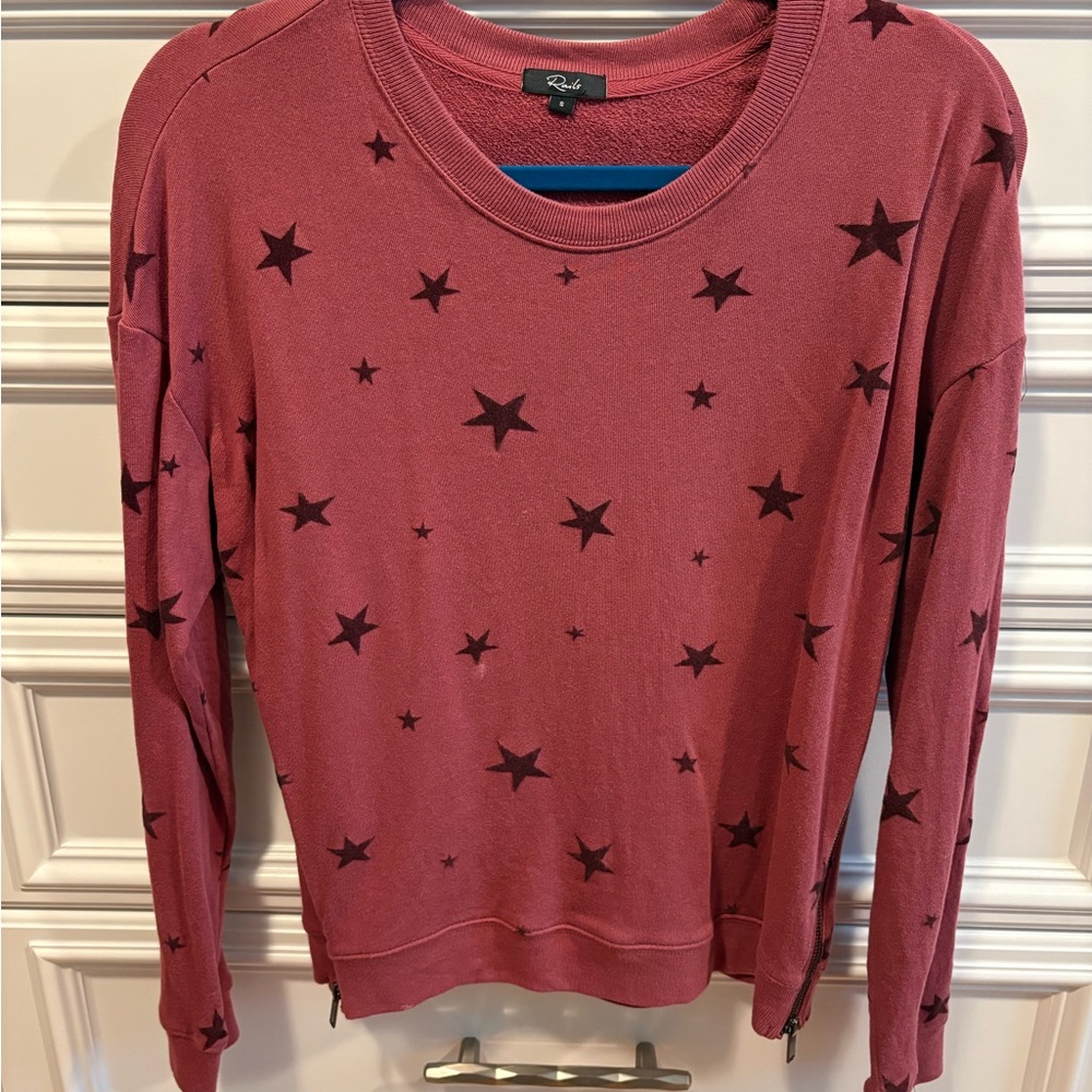 Rails Burgundy Star Print Sweatshirt